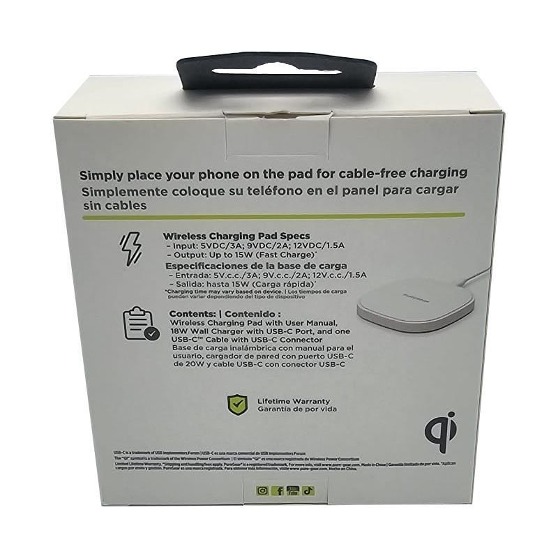 PUREGEAR Wireless Charging Pad 15W | Base de Carga Rápida - Nueva - Imagen 3