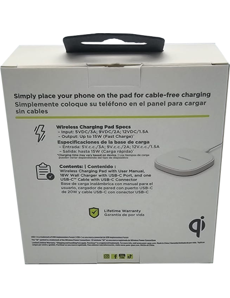 PUREGEAR Wireless Charging Pad 15W | Base de Carga Rápida - Nueva - Imagen 3