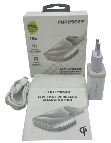 PUREGEAR Wireless Charging Pad 15W | Base de Carga Rápida - Nueva - Imagen 2