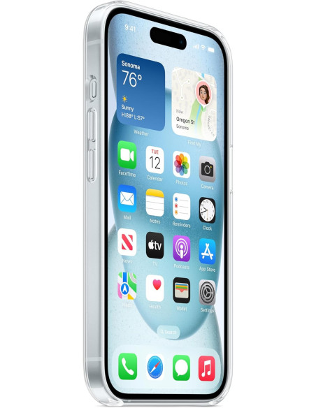 FUNDA ORIGINAL TRANSPARENTE CON MAGSAFE IPHONE 15 - Imagen 3