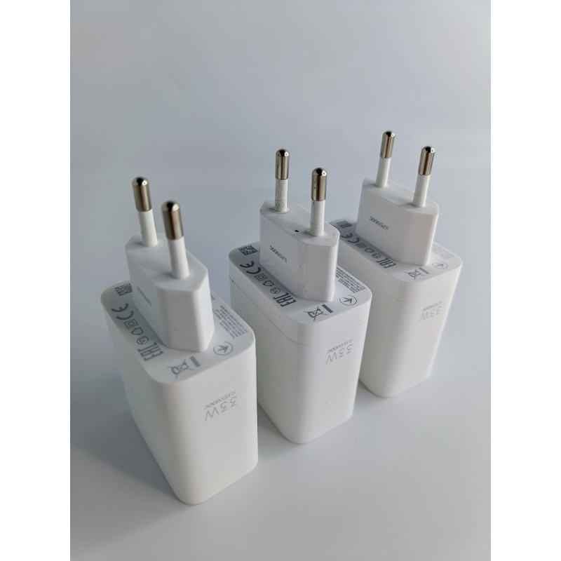 PACK 3 CARGADORES OPPO SUPERVOOC ORIGINAL 33W - Imagen 1