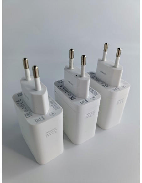 PACK 3 CARGADORES OPPO SUPERVOOC ORIGINAL 33W - Imagen 1