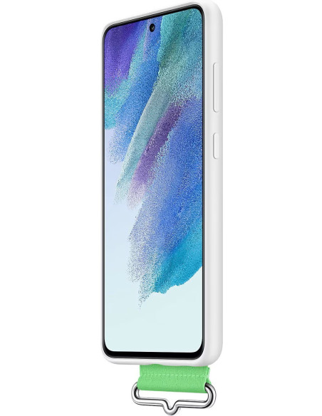 FUNDA ORIGINAL SILICONA WHITE STRAP SAMSUNG GALAXY S21 FE 5G - Imagen 3