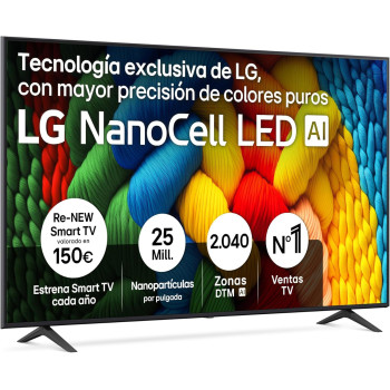 LG 75" SMART TV NANOCELL 75NANO80A6B REAL 4K WeBOS 25 (2025) - Imagen 1