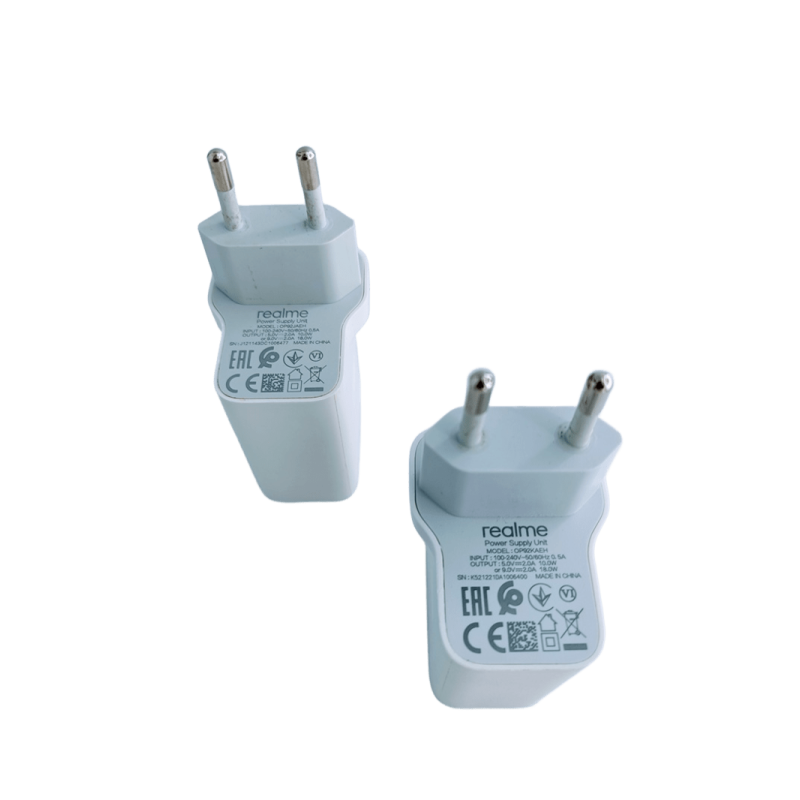 PACK CARGADORES ORIGINALES REALME 18W EUROPEOS - Imagen 1