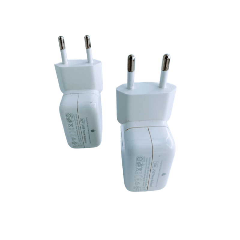 PACK CARGADORES ORIGINALES APPLE 10W EUROPEOS - Imagen 1