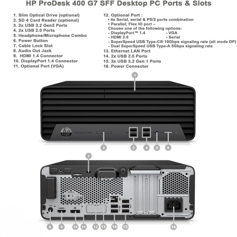 HP PRODESK 400 G7 SFF PC INTEL CORE I5-10500 3.10 GHZ 16 GB - Imagen 4