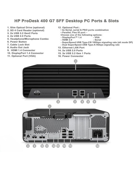 HP PRODESK 400 G7 SFF PC INTEL CORE I5-10500 3.10 GHZ 16 GB - Imagen 4