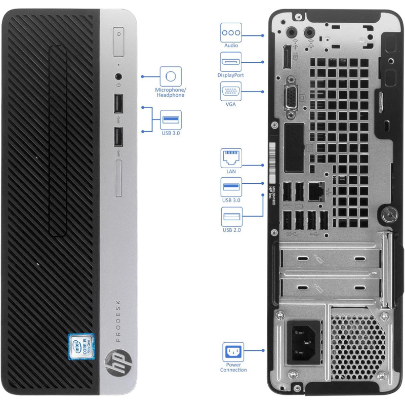 HP PRODESK 400 G6 SFF PC SSD-NVME INTEL CORE I5-9500 3.00 GHZ 8 GB - Imagen 4
